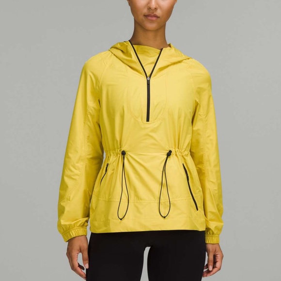 lululemon athletica Jackets & Blazers - Lululemon Cinch-Waist Half-Zip Running Jacket in Soleil. Size 8. Excellent!